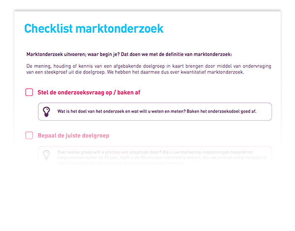 Checklist voor Marktonderzoek